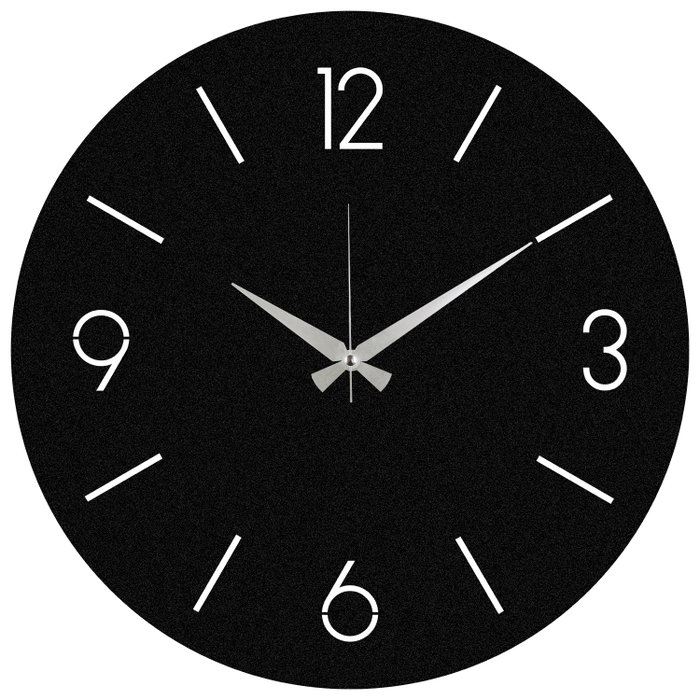Wallity Reloj de Pared Decorativo de Metal Negro